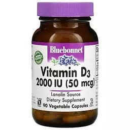 Вітамін D3 Bluebonnet Nutrition Vitamin D3 2000 МО 90 вегетаріанських капсул