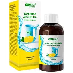 Бішофіт Полтавський питний з лимонним сиропом 250 мл, магнієва дієтична добавка