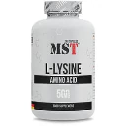 Лизин MST L-Lysine, 240 капсул для поддержания иммунной системы