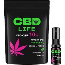 Олія канабідіолу CBD Life 10% зі смаком м'яти 10 мл