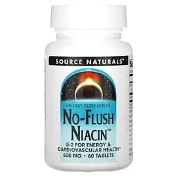Ніацин Source Naturals No-Flush Niacin 500 мг 60 пігулок