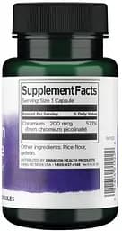 Хром Swanson Chromium Picolinate 200 mcg, 100 капсул для підтримки рівня цукру в крові - мініатюра 2