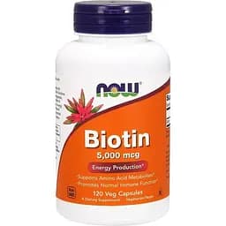 Біотин Now Foods Biotin 5000 мкг 120 капсул