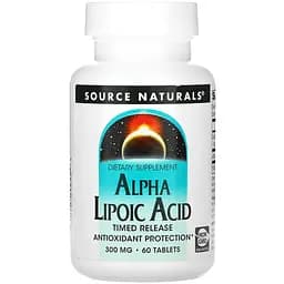 Альфа-ліпоєва кислота Source Naturals Alpha Lipoic Acid 300 мг 60 таблеток