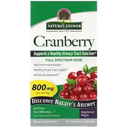 Журавлина Nature's Answer Cranberry 800 мг 90 вегетаріанських капсул - мініатюра 2