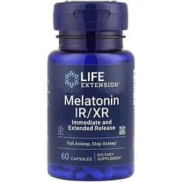 Натуральная добавка Life Extension Melatonin IR/XR, 60 вегакапсул