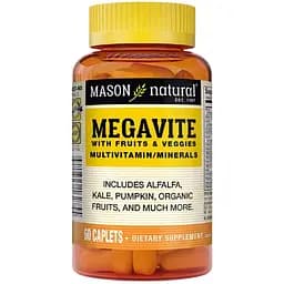 Мультивітаміни з фруктами і овочами Mason Natural 60 капсул