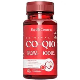 Коензим Q10 Earth‘s Creation Co-Q 10 100 mg, 30 капсул для підтримки серцево-судинної системи