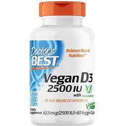 Витамины и минералы Doctor's Best Vitamin D3 2500 IU 60 вегакапсул