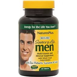 Вітаміни та мінерали Natures Plus Source of Life Men 60 таблеток