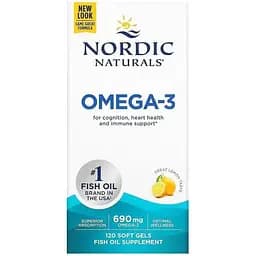 Риб'ячий жир Omega-3 Nordic Naturals очищений зі смаком лимона 690 мг 120 капсул - мініатюра 2
