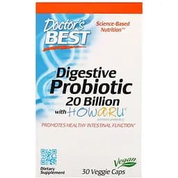 Пробіотики Doctor's Best Digestive Probiotic 20 млрд куо 30 вегетаріанських капсул
