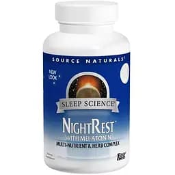 Натуральна добавка Source Naturals Sleep Science NightRest Melatonin 50 таблеток