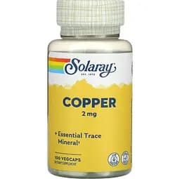 Медь Solaray Copper 2 мг 100 капсул