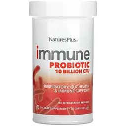 Пробіотики Nature's Plus Immune Probiotic для підтримки імунітету 10 млрд КУО 30 капсул