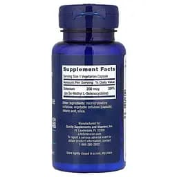Вітаміни та мінерали Life Extension Se-Methyl L- Selenocysteine 200 mcg, 90 вегакапсул - мініатюра 2