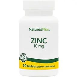 Витамины и минералы Natures Plus Zinc 10 мг 90 таблеток