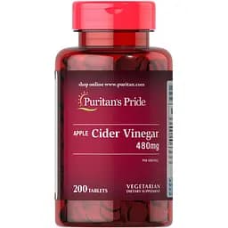 Яблучний оцет Puritan's Pride Apple Cider Vinegar 200 таблеток
