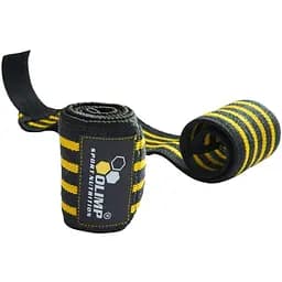 Бинти кистьові Olimp Hardcore Wrist Wrap чорно-жовті