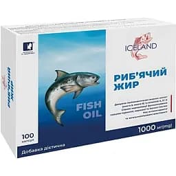 Рыбий жир Красота та Здоров'я Исландия 1000 мг 100 капсул