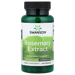 Стандартизований екстракт розмарину Swanson Rosemary Extract 500 mg, 60 капсул