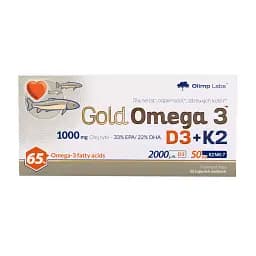 Жирні кислоти Olimp Gold Omega 3 D3+K2 Sport Edition 60 капсул (Ф001699)