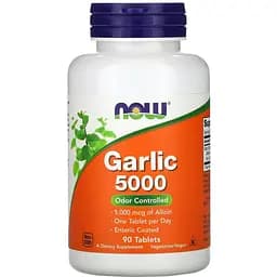 Екстракт часнику Now Foods Garlic 5000 мкг 90 таблеток