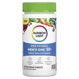 Мультивітаміни для чоловіків Rainbow Light Men's One 50+ High potency 90 вегетаріанських пігулок