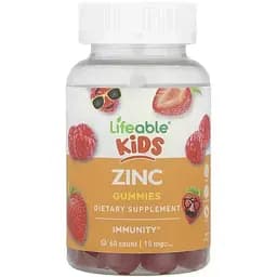 Дієтична добавка Lifeable Kids Zinc 60 жувальних цукерок