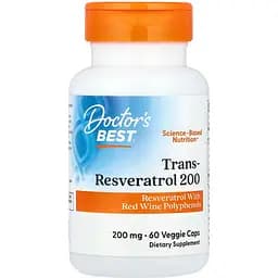 Ресвератрол Doctor's Best Trans-Resveratrol 200 мг 60 капсул