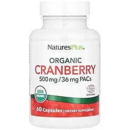 Клюква Natures Plus Organic Cranberry 500 mg, 60 капсул