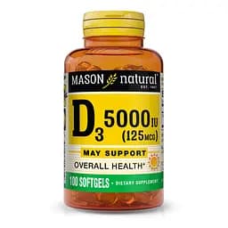 Вітаміни та мінерали Mason Natural Vitamin D3 5000 IU 100 капсул