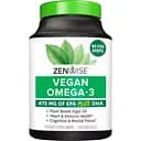 Омега-3 для веганов Zenwise Vegan Omega-3 120 гелевых капсул