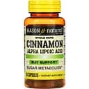 Кориця з альфа-ліпоєвою кислотою Mason Natural Cinnamon Alpha Lipoic Acid 60 капсул