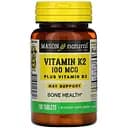 Вітамін K2 + вітамін D3 Mason Natural 100 пігулок