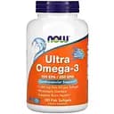 Жирные кислоты Now Ultra Omega-3 180 капсул