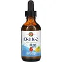 Витамин D3+K2 KAL Vitamin D3 K2 Drop цитрусовый вкус 59 мл 