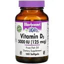 Витамин D3 Bluebonnet Nutrition 125 мкг 100 капсул