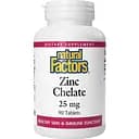 Цинк Natural Factors Zinc Chelate 25 мг 90 пігулок