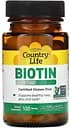 Витамины и минералы Country Life Biotin 1 mg, 100 таблеток