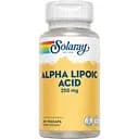 Альфа-ліпоєва кислота Solaray Alpha Lipoic Acid 250 мг 60 вегетаріанських капсул (2023-10-2399)