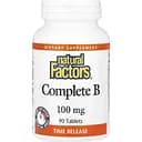 Комплекс вітамінів групи B Natural Factors Complete B 100 мг 90 таблеток