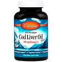 Рыбий жир Carlson Cod Liver Oil норвежский 250 мини гелевых капсул