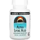 Альфа-ліпоєва кислота Source Naturals Alpha Lipoic Acid 300 mg, 60 капсул антиоксидантний захист