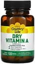 Витамины и минералы Country Life Dry Vitamin A 10000 IU, 100 таблеток