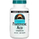 Витамины и минералы Source Naturals Pantothenic Acid 250 мг 250 таблеток
