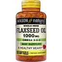 Льняное масло Mason Natural Омега 3-6-9, 1000 мг 100 гелевых капсул