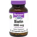 Вітаміни та мінерали Bluebonnet Nutrition Biotin 5000 мг 120 вегакапсул