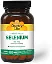 Вітаміни та мінерали Country Life Selenium 100 mcg, 180 таблеток