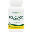Витамины и минералы Natures Plus Folic Acid 800 мкг 90 таблеток